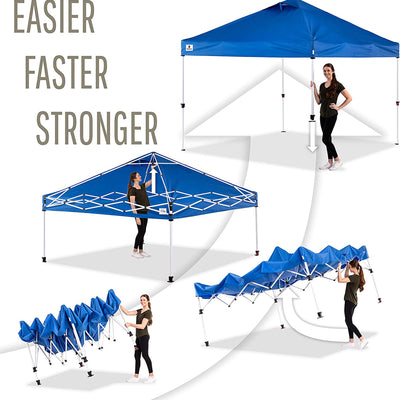 OneTouch 10x10 Ft Instant Shade Canopy w/Center Lock Technology, Blue(Used) - VMInnovations