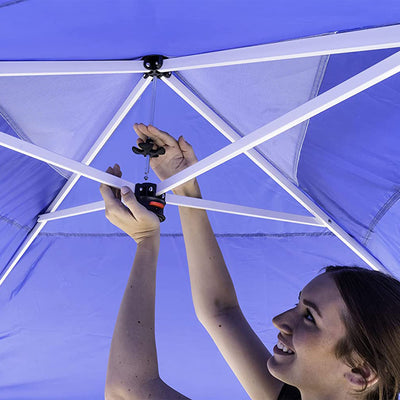 OneTouch 10 Foot x 10 Foot Instant Shade Canopy w/ Center Lock Technology, Blue - VMInnovations