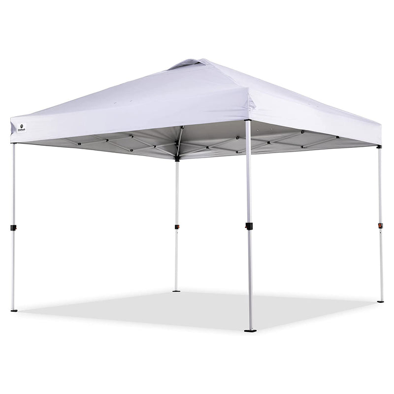 OneTouch 10 Foot x 10 Foot Instant Event Canopy w/ Rail Bars and Sidewall, White