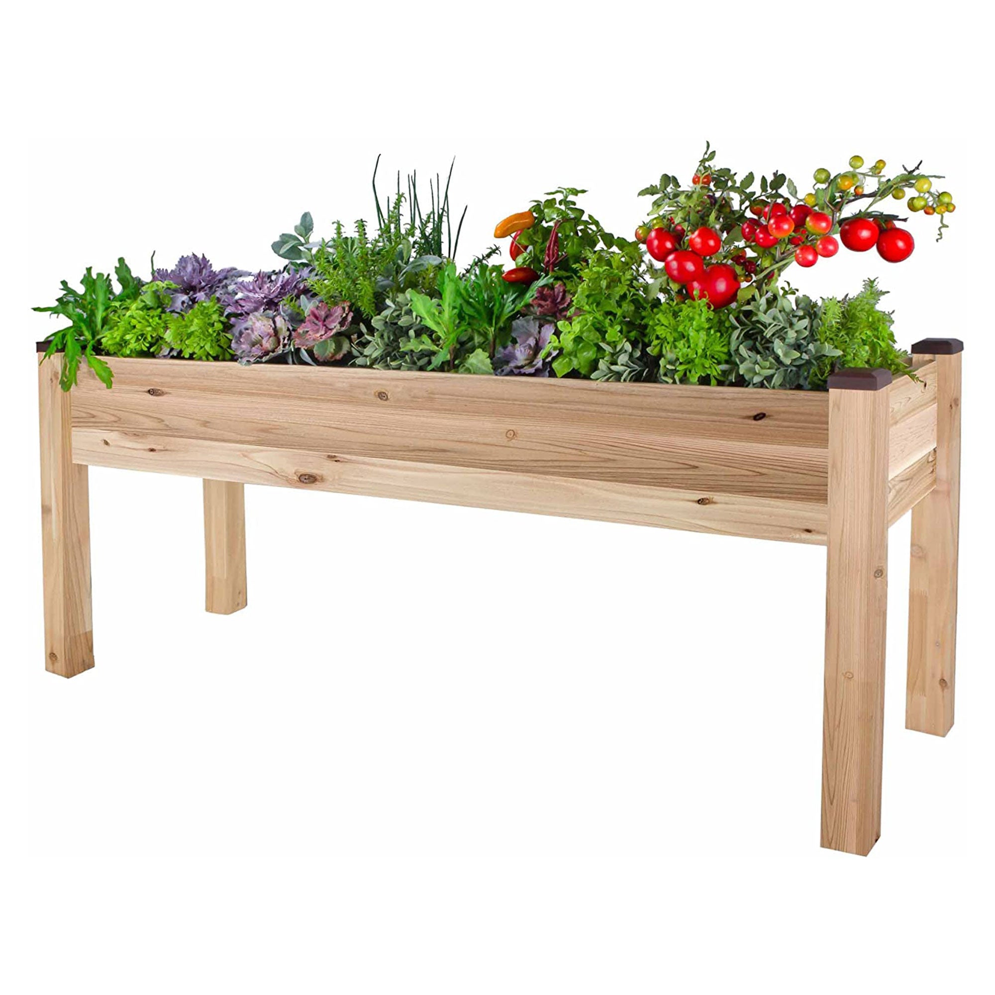 CedarCraft Elevated Cedar Deck, Patio, & Backyard Planter, 23"L x 72"W x 30"H