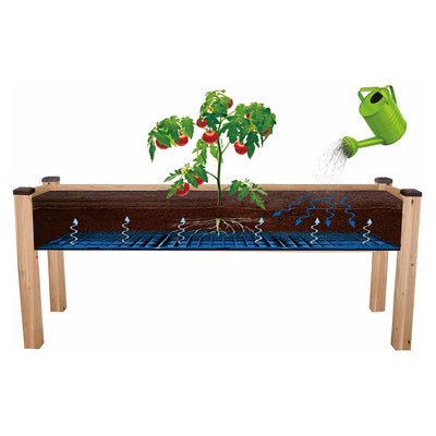 CedarCraft Elevated Cedar Deck, Patio, & Backyard Planter, 23"L x 72"W x 30"H