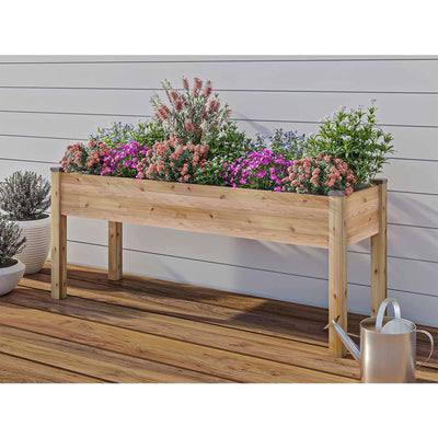 CedarCraft Elevated Cedar Deck, Patio, & Backyard Planter, 23"L x 72"W x 30"H