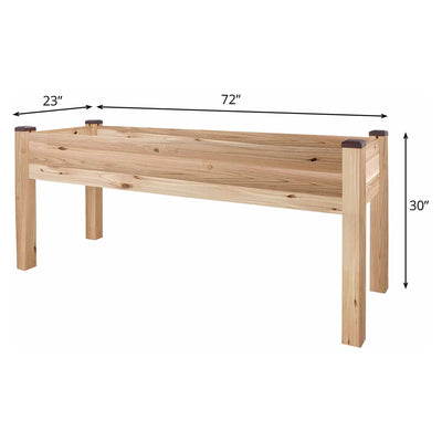 CedarCraft Elevated Cedar Deck, Patio, & Backyard Planter, 23"L x 72"W x 30"H
