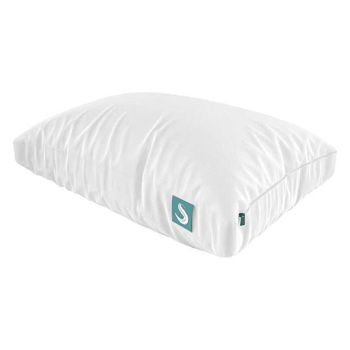 Sleepgram Bed Support Sleeping Pillow with Microfiber Cover, King Size, White - VMInnovations