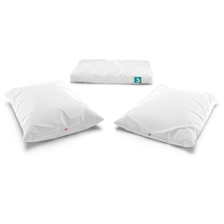 Sleepgram Bed Support Sleeping Pillow with Microfiber Cover, King Size, White