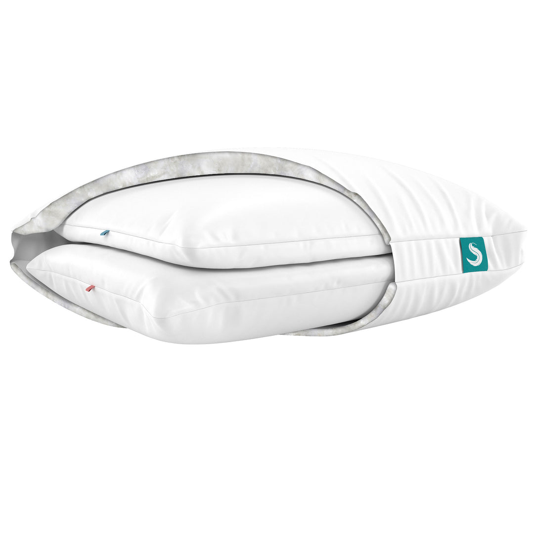 Sleepgram Bed Support Sleeping Pillow with Microfiber Cover, Queen Size (Used) - VMInnovations