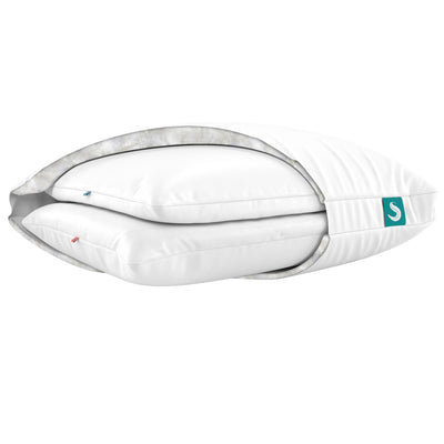 Sleepgram Bed Support Sleeping Pillow with Microfiber Cover, King Size(Open Box)