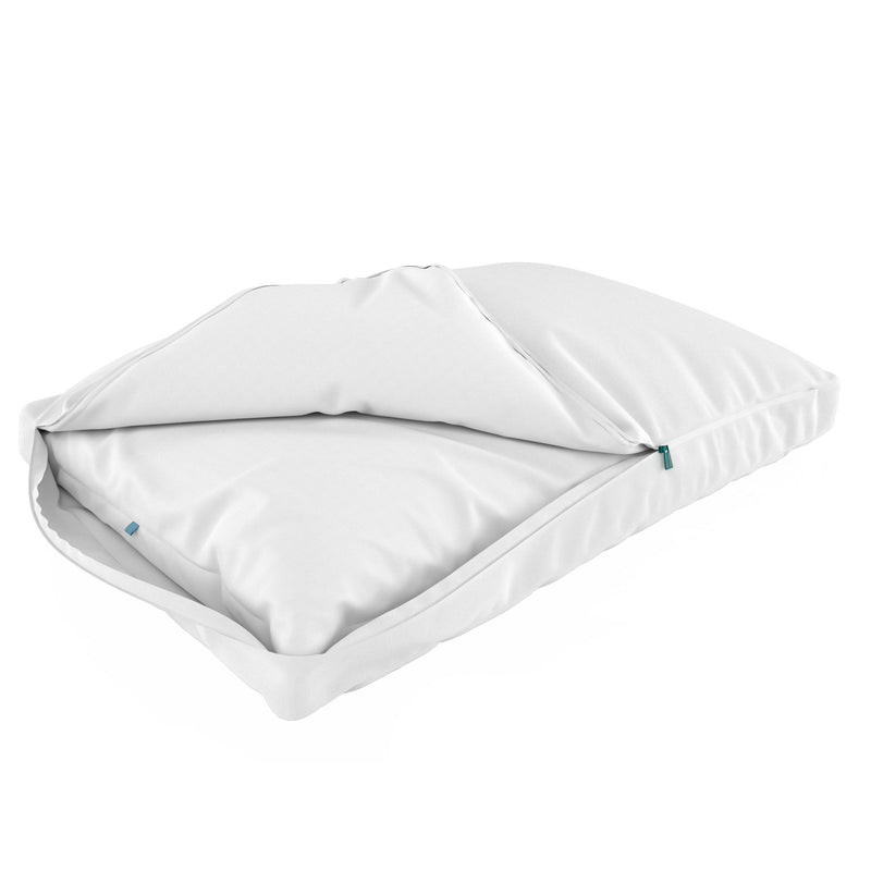Sleepgram Bed Support Sleeping Pillow with Microfiber Cover, King Size, White