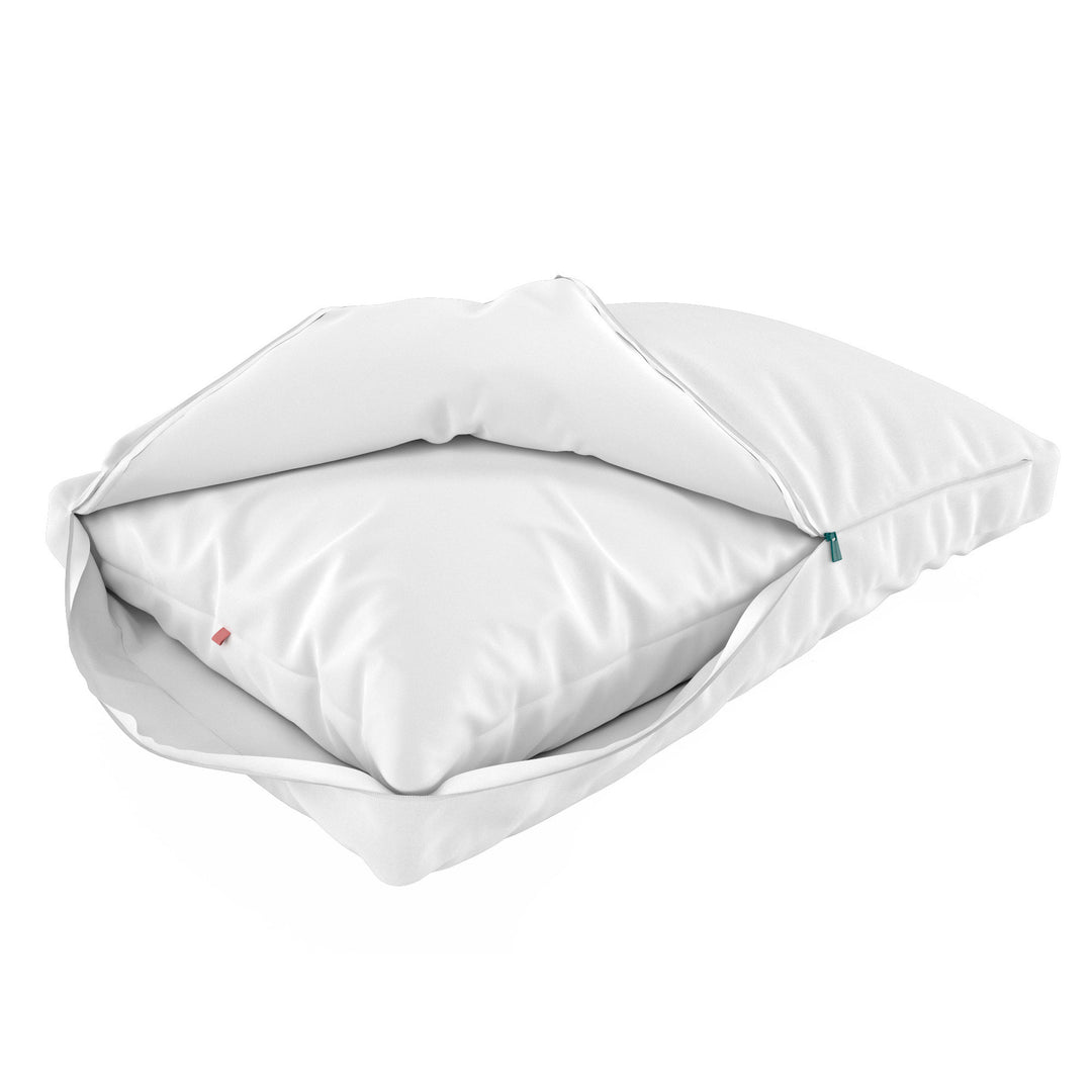 Sleepgram Bed Support Sleeping Pillow with Microfiber Cover, Queen Size, White