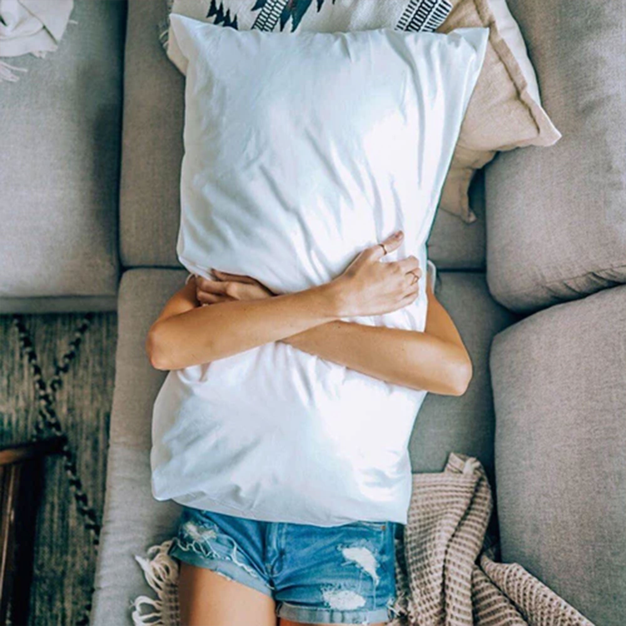 Sleepgram Bed Support Sleeping Pillow with Microfiber Cover, King Size(Open Box)