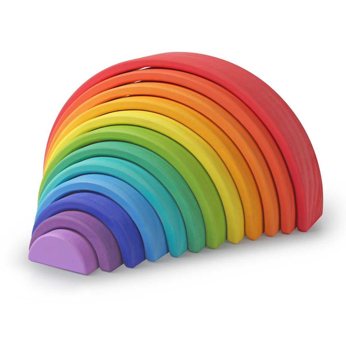 Kinderfeets 12 Large Stackable Wooden Arches Play Toy for Toddlers, Rainbow - VMInnovations