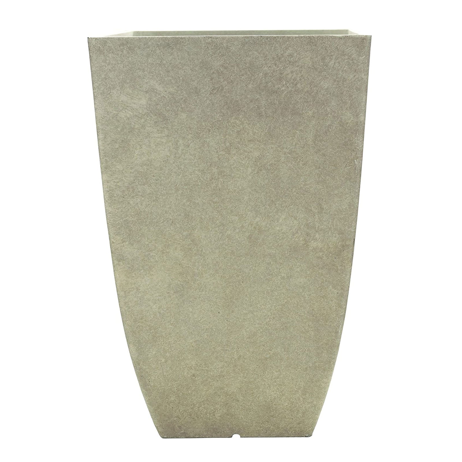 Southern Patio Newland 21 Inch Square Outdoor Porch Patio Resin Planter, Bone - VMInnovations