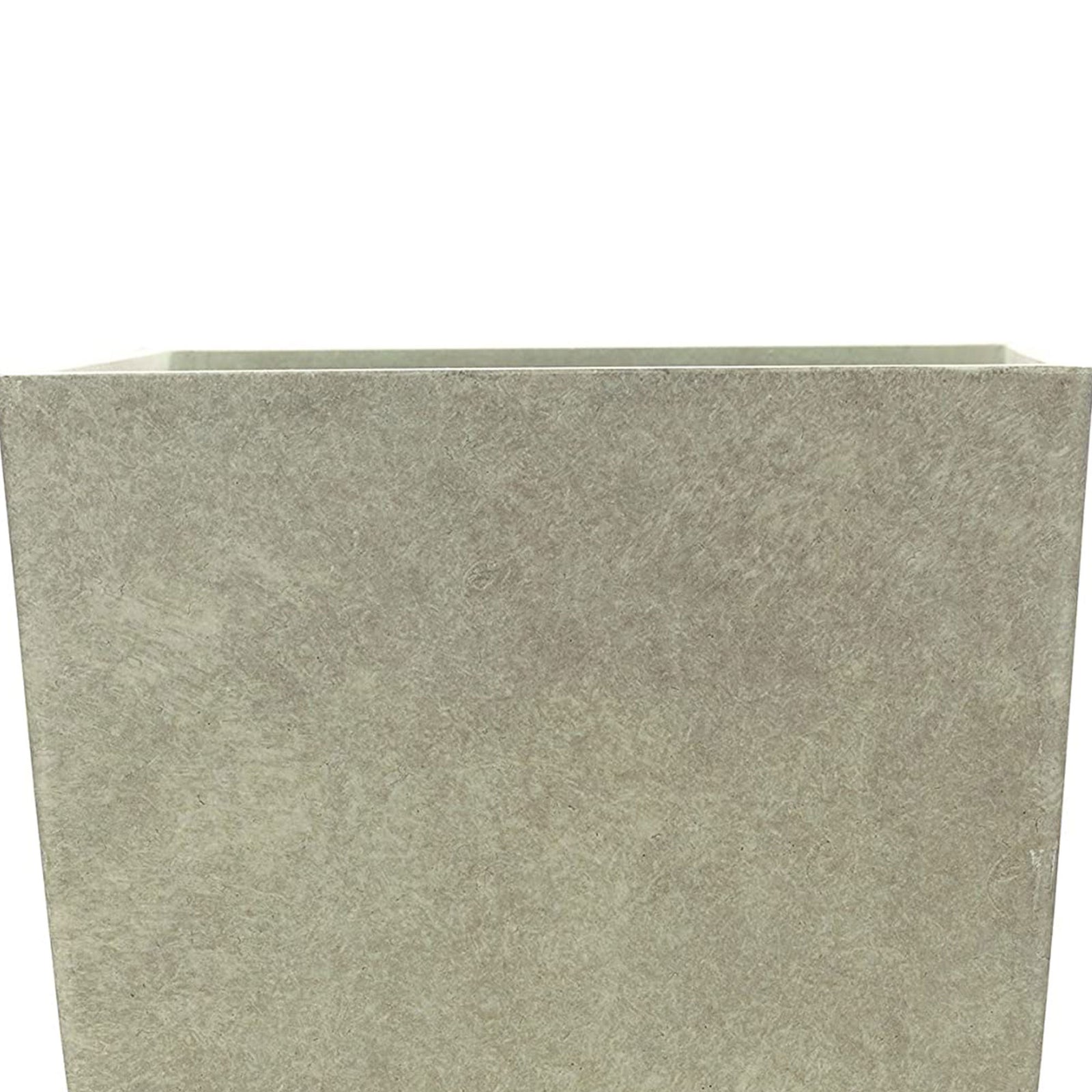 Southern Patio Newland 21 Inch Square Outdoor Porch Patio Resin Planter, Bone - VMInnovations