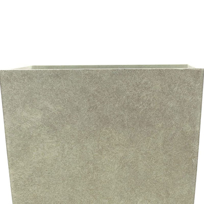 Southern Patio Newland 21 Inch Square Outdoor Porch Patio Resin Planter, Bone - VMInnovations