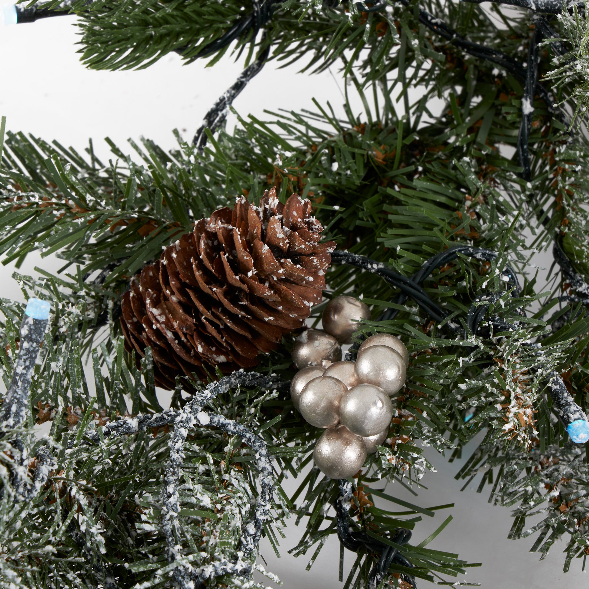 National Tree Company Snowy Morgan Spruce 9' Prelit Twinkly Christmas Garland