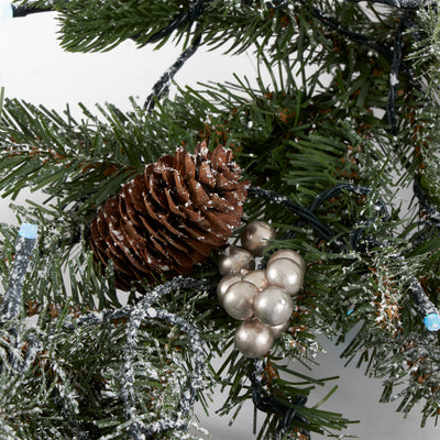 National Tree Company Snowy Morgan Spruce 9' Prelit Twinkly Christmas Garland