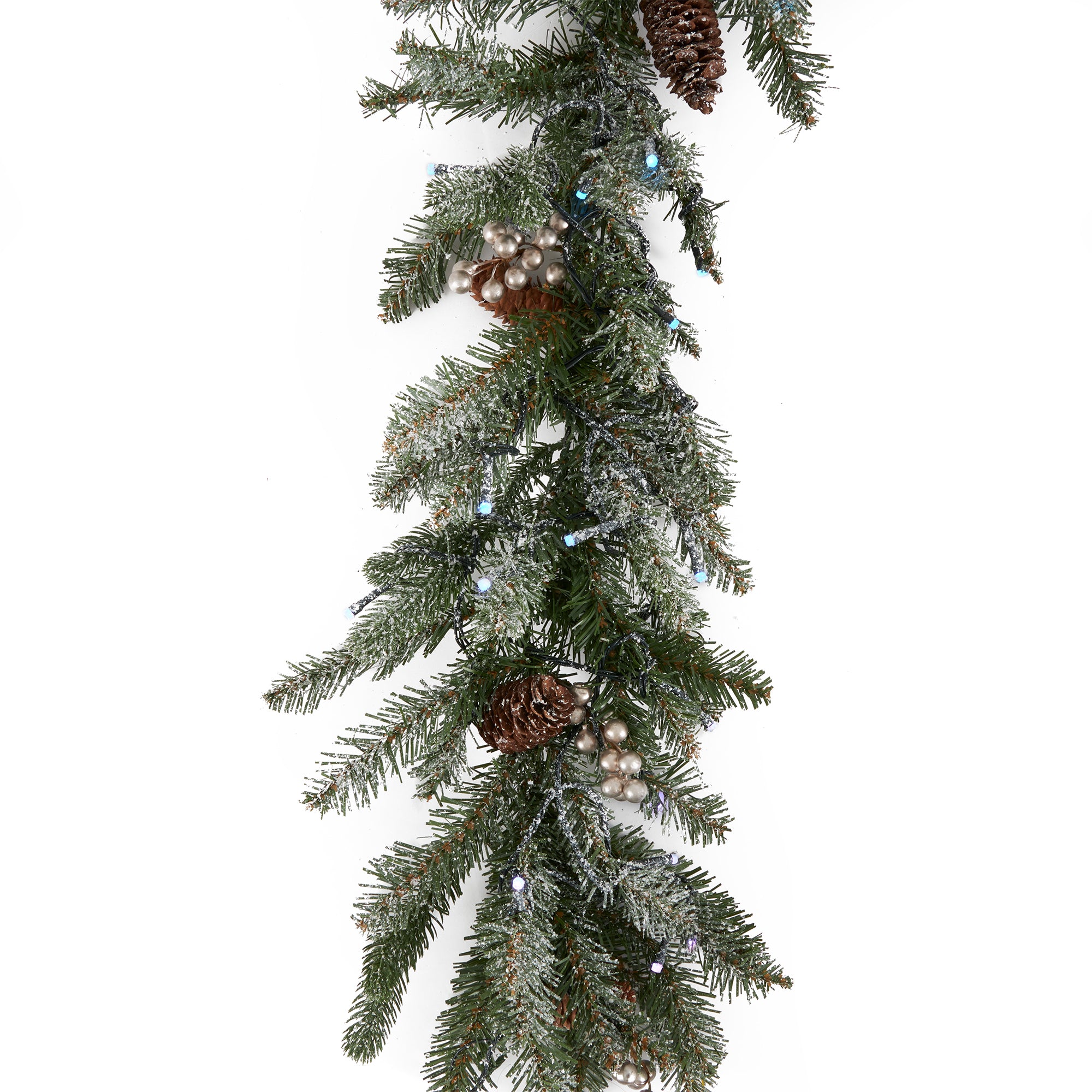 National Tree Company Snowy Morgan Spruce 9' Prelit Twinkly Christmas Garland