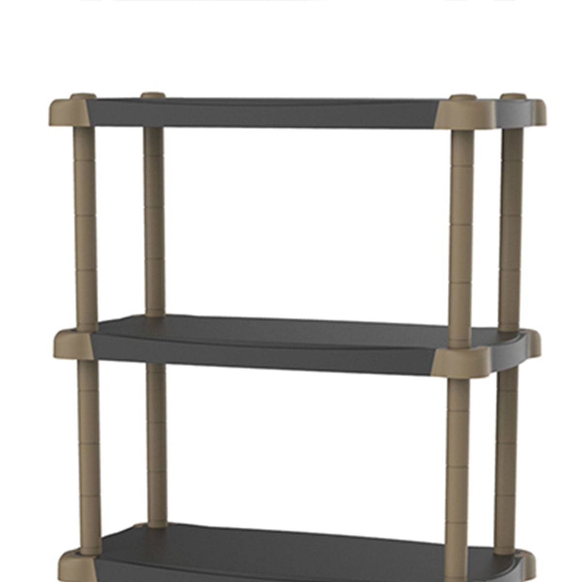Plastiken Titanium Heavy Duty Indoor Outdoor 5 Shelf Storage Organizer, Black