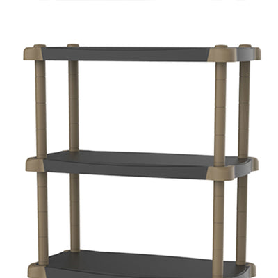 Plastiken Titanium Heavy Duty Indoor Outdoor 5 Shelf Storage Organizer, Black