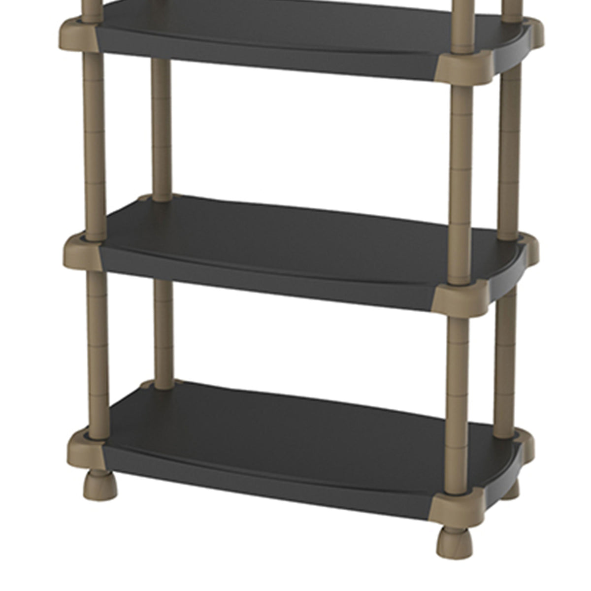 Plastiken Titanium Heavy Duty Indoor Outdoor 5 Shelf Storage Organizer, Black