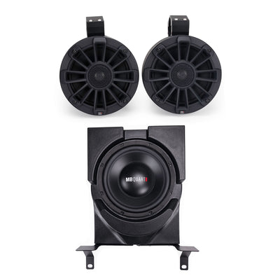 MB Quart STAGE 5 Complete Sound System & QUBThree Premium Bluetooth Speaker, Red - VMInnovations