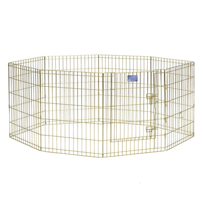MidWest Home For Pets 542-30 30 Inch Metal Exercise Pen and Pet Playpen, Gold