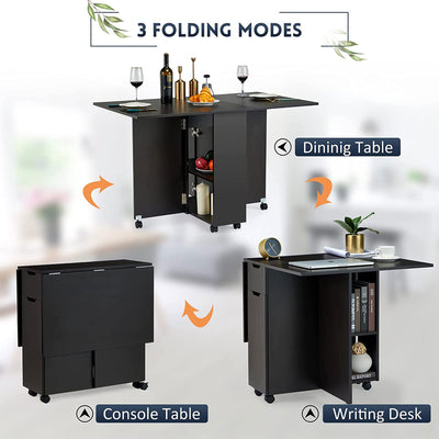 JOMEED Folding Dining Kitchen Table with Drawer and 2-Layer Shelf (For Parts) - VMInnovations