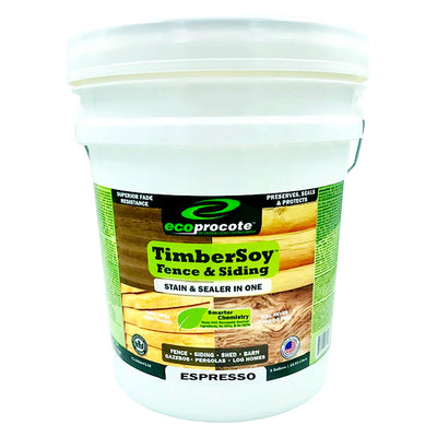 EcoProCote TimberSoy Non Toxic All in 1 Wood Stain & Sealer, Espresso, 1 Gallon