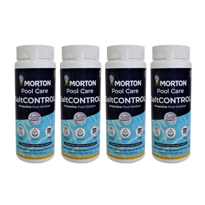 Morton Pool Care SaltCONTROL Proactive Saltwater Pool Oxidizer, 2 Pounds, 4 Pack - VMInnovations