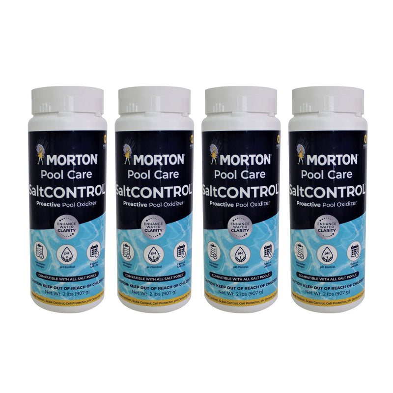 Morton Pool Care SaltCONTROL Proactive Saltwater Pool Oxidizer, 2 Pounds, 4 Pack