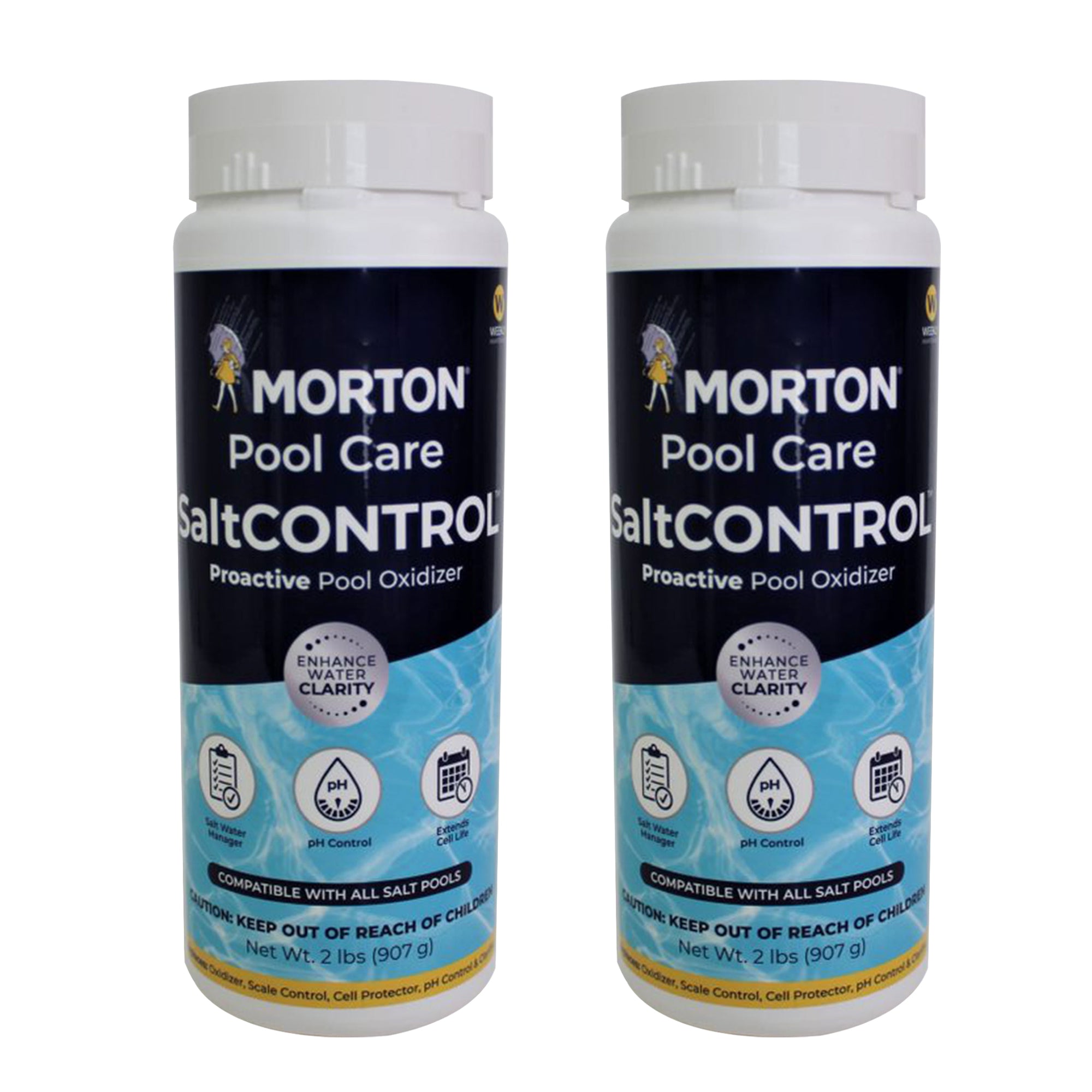 Morton Pool Care SaltCONTROL Proactive Saltwater Pool Oxidizer, 2 Pounds, 2 Pack - VMInnovations