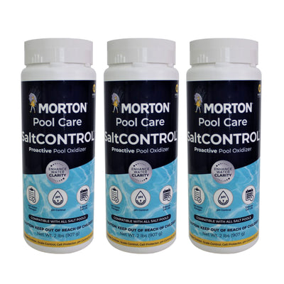 Morton Pool Care SaltCONTROL Proactive Saltwater Pool Oxidizer, 2 Pounds, 3 Pack