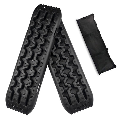RUGCEL WINCH Quick Recovery Emergency 4 Wheel Drive Tire Traction Boards, Black