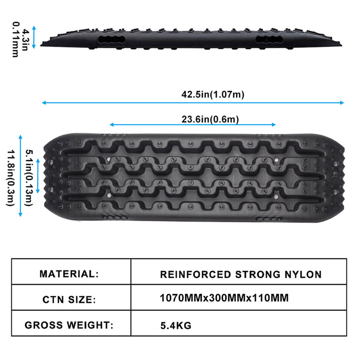 RUGCEL WINCH Quick Recovery Emergency 4 Wheel Drive Tire Mats, Black (Used) - VMInnovations