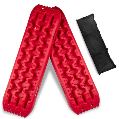 RUGCEL WINCH Quick Recovery Emergency 4 Wheel Drive Tire Traction Board Mats,Red - VMInnovations