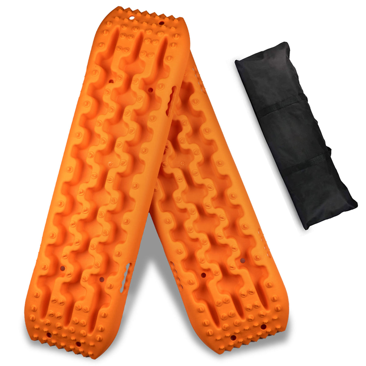 RUGCEL WINCH Quick Recovery Emergency 4 Wheel Drive Tire Traction Boards, Orange
