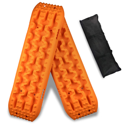 RUGCEL WINCH Quick Recovery Emergency 4 Wheel Drive Tire Traction Boards, Orange
