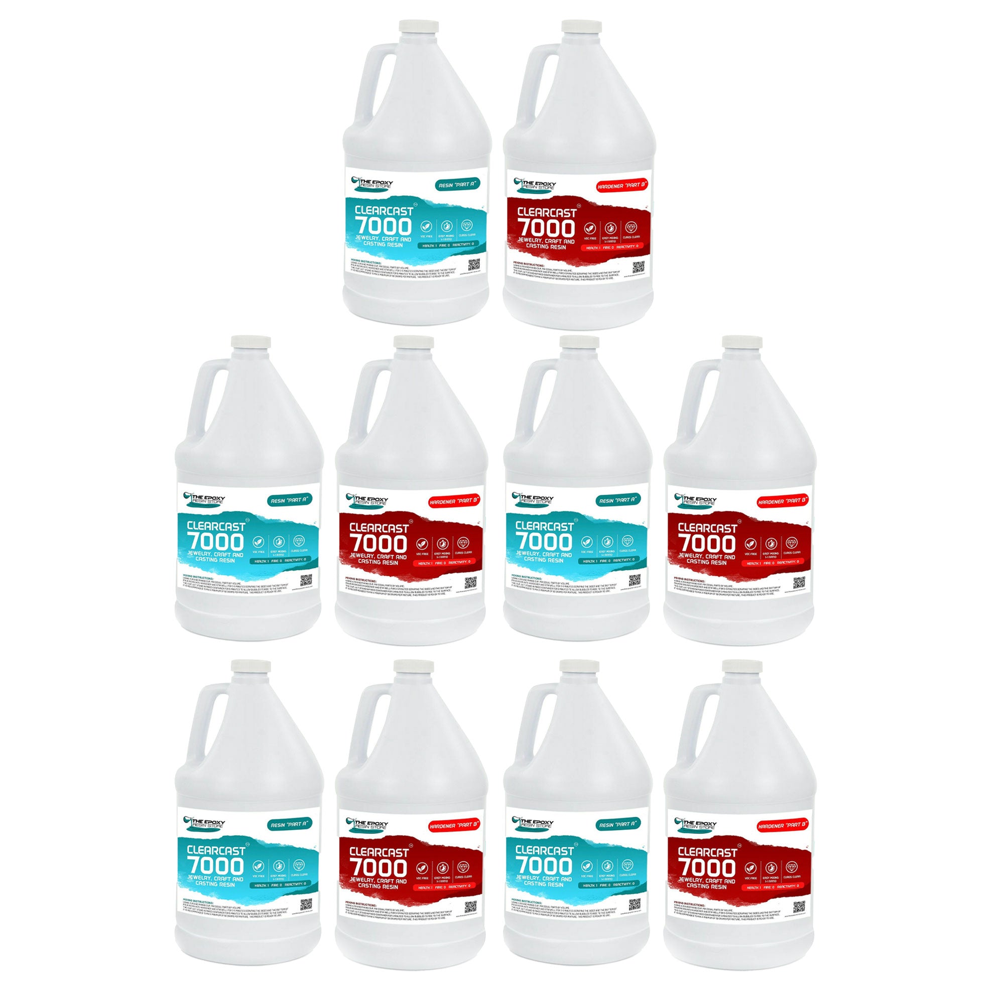 The Epoxy Resin Store Clearcast 7000 Jewelry Craft 2 Part Resin Kit, 5 Pack