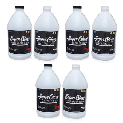 The Epoxy Resin Store Super Gloss UV Resisting Epoxy Resin, 1 Gal Kits (3 Pack)