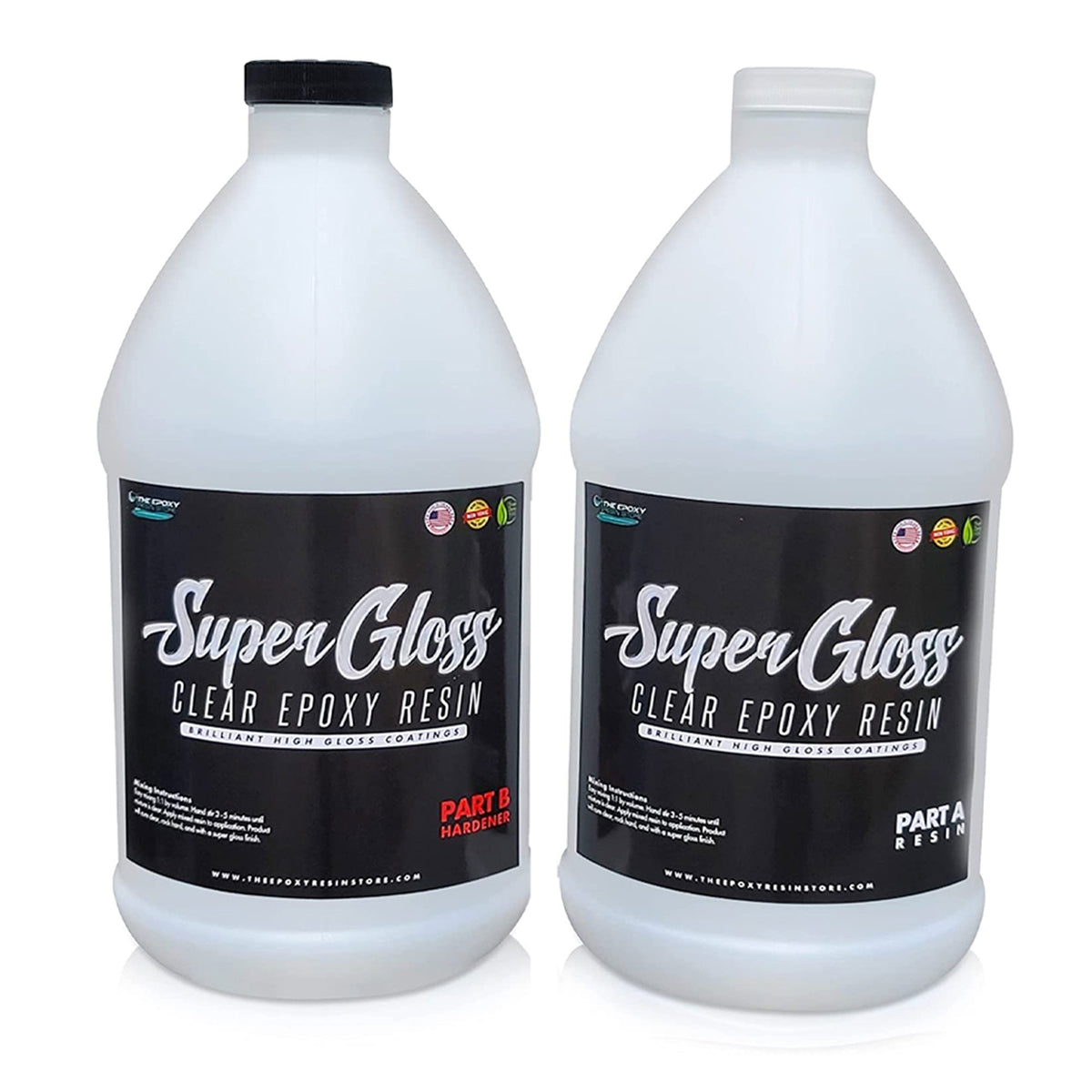 The Epoxy Resin Store Super Gloss UV Resisting Epoxy Resin, 1 Gal Kits (2 Pack)