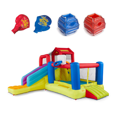 Banzai Battle Bop Combo Pack Gloves & Bumpers, 2 Pair and Climb 'N Bounce House - VMInnovations