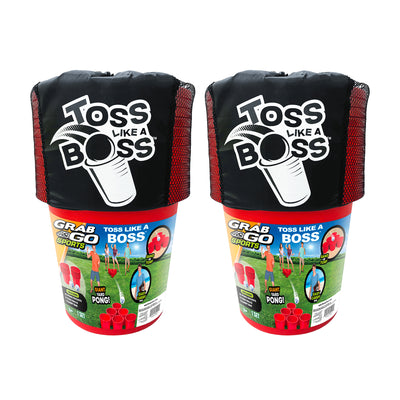 Banzai Toss Like A Boss Giant Pong Lawn Game with Drawstring Carry Bag (2 Pack)