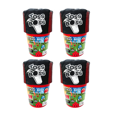 Banzai Toss Like A Boss Giant Pong Lawn Game with Drawstring Carry Bag (4 Pack)