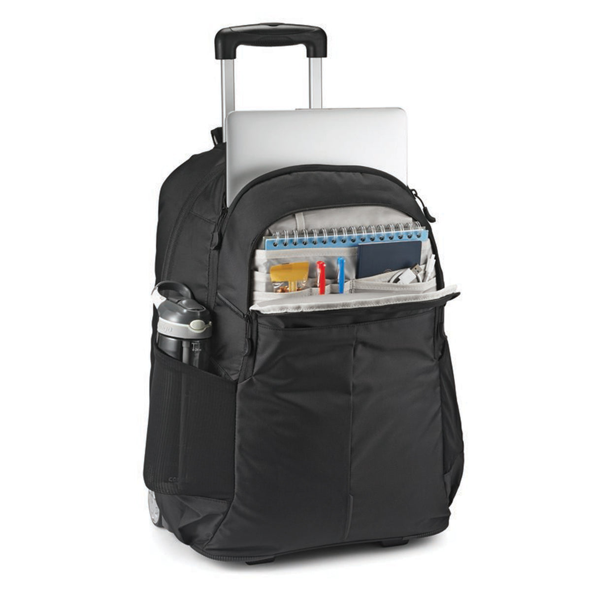 High Sierra Wheeled Backpack with Telescoping Pull Handle, Black (Used)