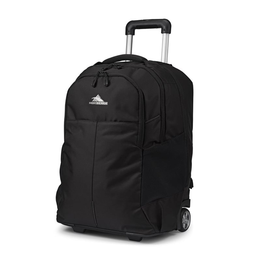 High Sierra Wheeled Backpack with Telescoping Pull Handle, Black (Used)