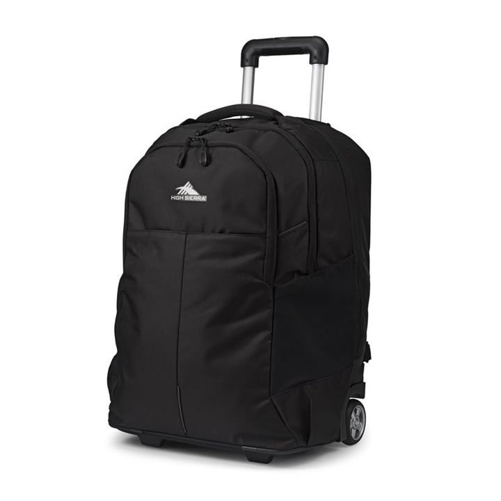 High Sierra Wheeled Backpack with Telescoping Pull Handle, Black (Used)