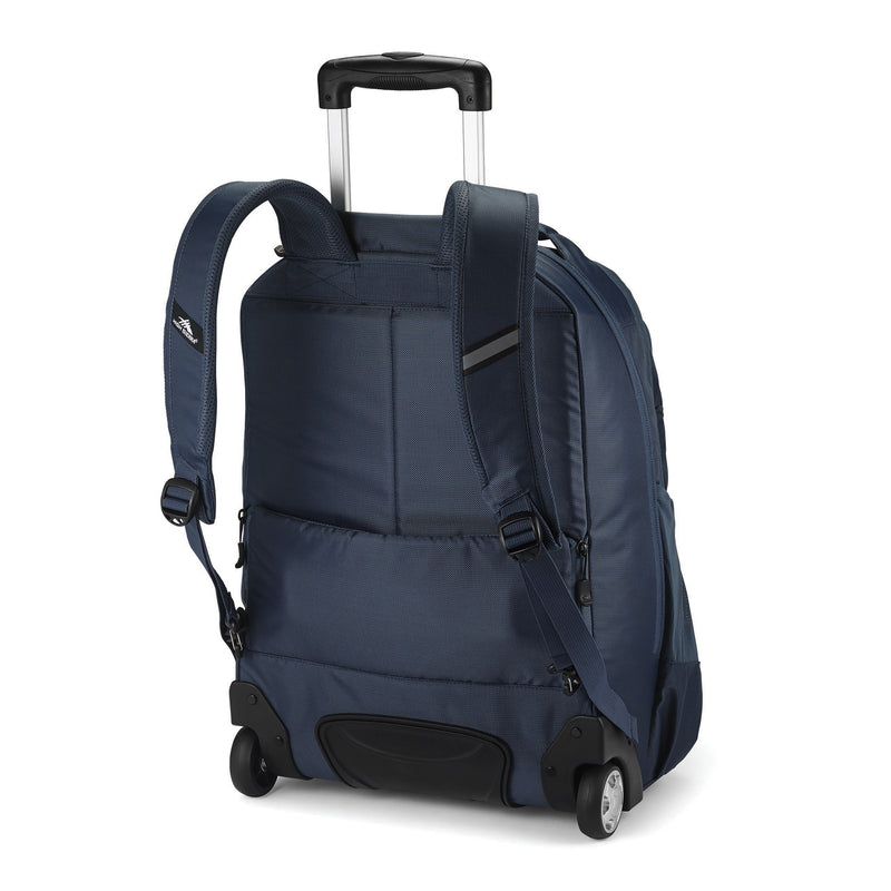 High Sierra Wheeled Backpack with Telescoping Handle, Indigo Blue (Used)