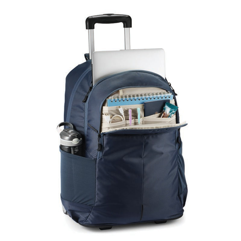 High Sierra Wheeled Backpack with Telescoping Handle, Indigo Blue (Used)