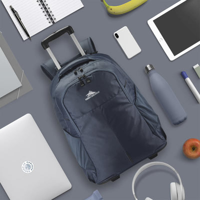 High Sierra Wheeled Backpack with Telescoping Handle, Indigo Blue (Used) - VMInnovations