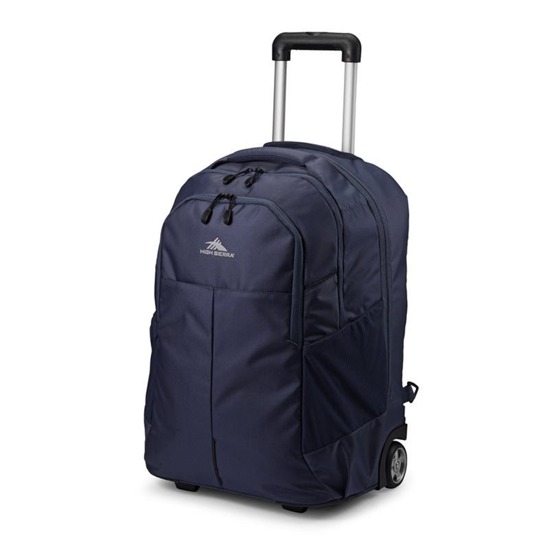 High Sierra Wheeled Backpack with Telescoping Handle, Indigo Blue (Used)